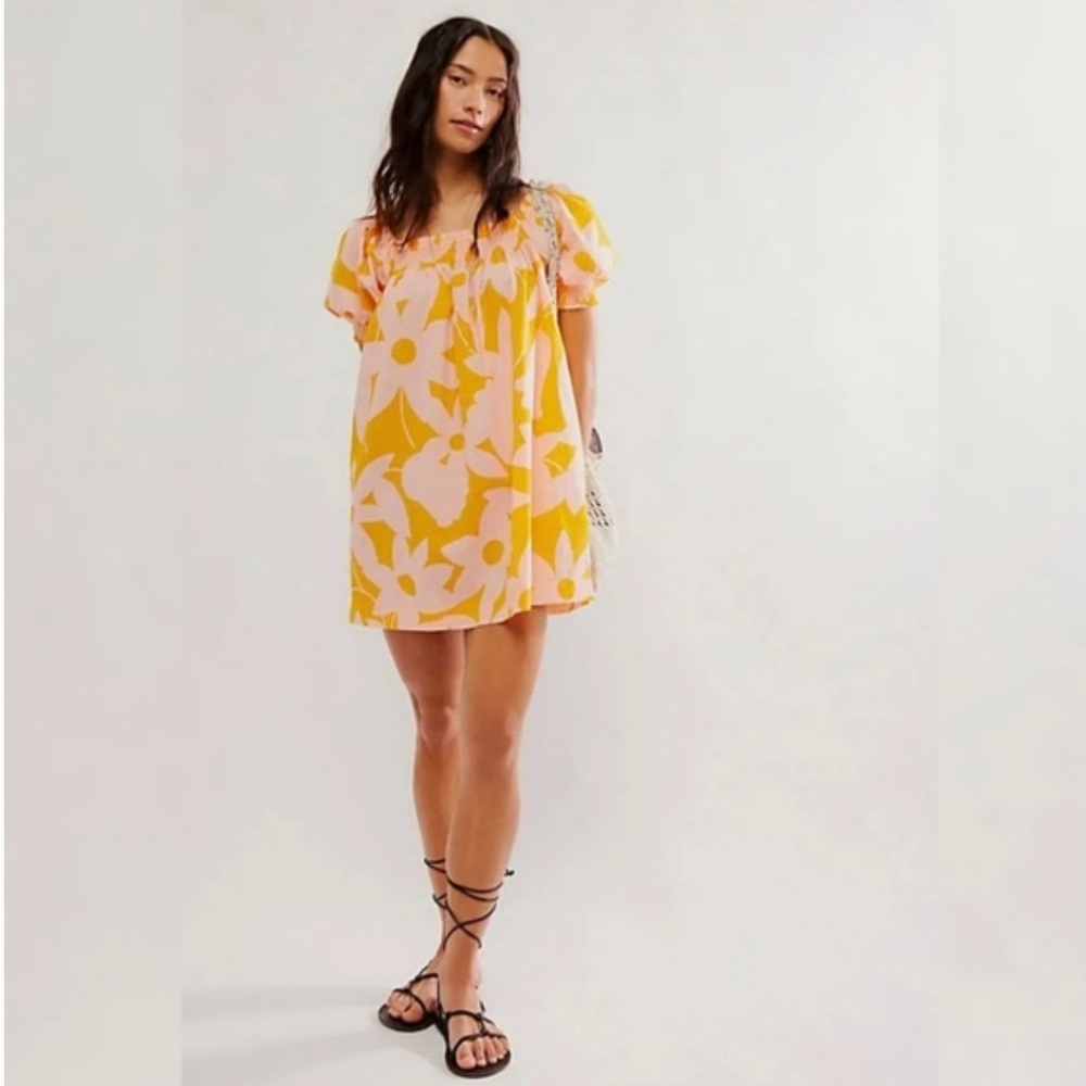 Free People Mila Printed Mini Dress. Size Large NWOT